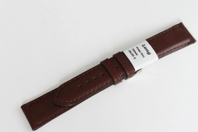 Bracelet De Montre En Cuir De Taureau Fleurus 14mm - Marron - Neuf Avec étiquettes