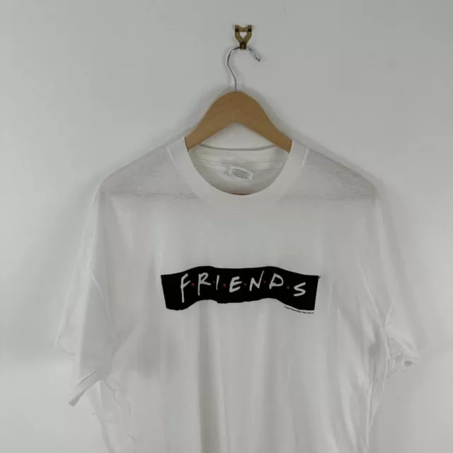 Men’s Vintage Screen Stars Friends TV Show 90s Single Stitch White XL T-Shirt