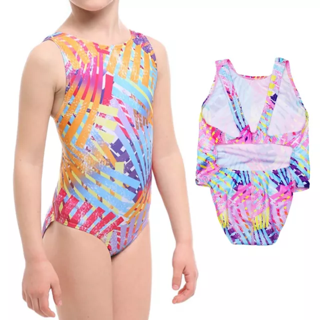 Girls Swimsuit One-piece Kid Swimwear Sleeveless Summer Beach Bathing Suit AU