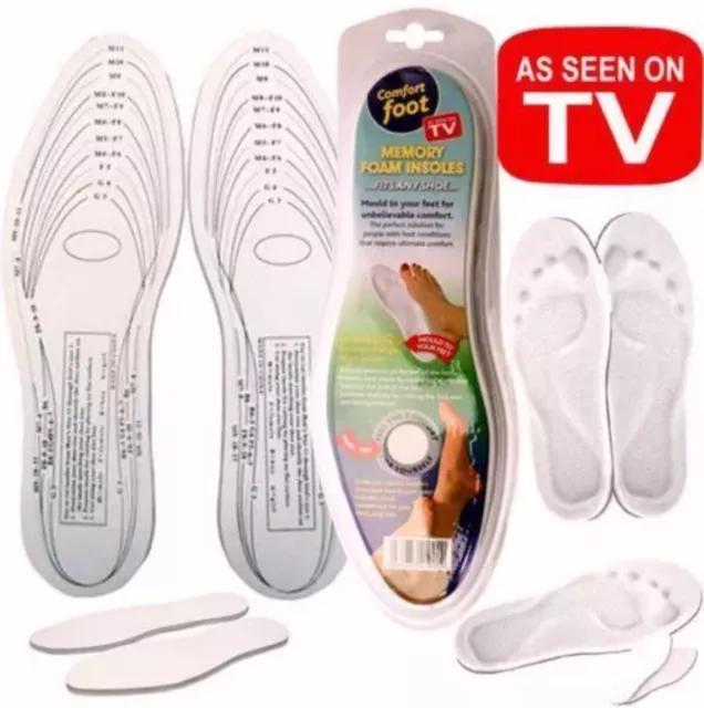 EXTRA COMFORT INSOLES Mens Womens Unisex Shoes Foot Care Sports Thick Footwear