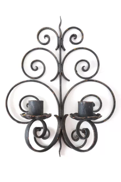 Portavelas de forja vintage para la pared forge wall candle holder
