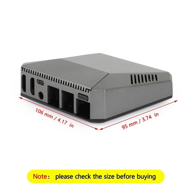 2021 Alu Case Shell Multifunction Cover For Raspberry Pi 4 Model B With Fan AU 3