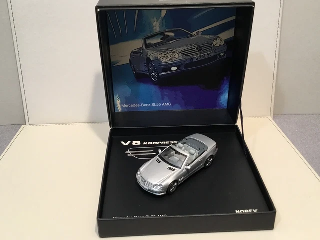NOREV 1/43 VOITURE Mercedes Benz Sl 55 Amg Gris Argent Réf 351130 EUR