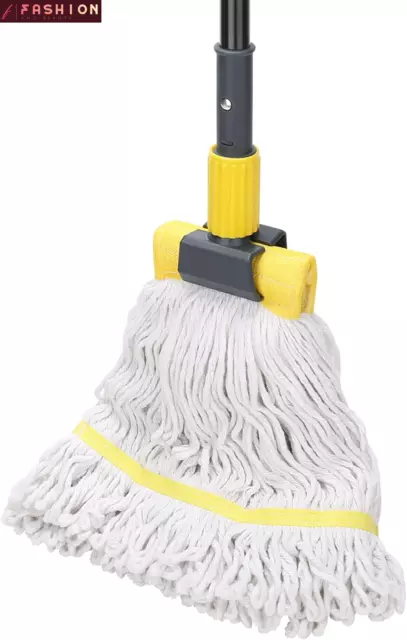 Commercial Mop Heavy Duty Industrial Mop with Long Handle,60" Looped-End String