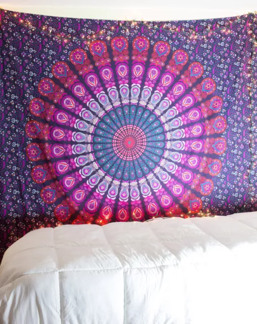 Mode Indisch Mandala Tapisserie Wandteppich Wandbehang Strandtuch Deko Bettdecke