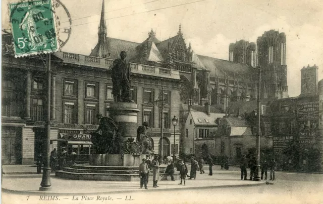 *12803 cpa Reims - La Place Royale