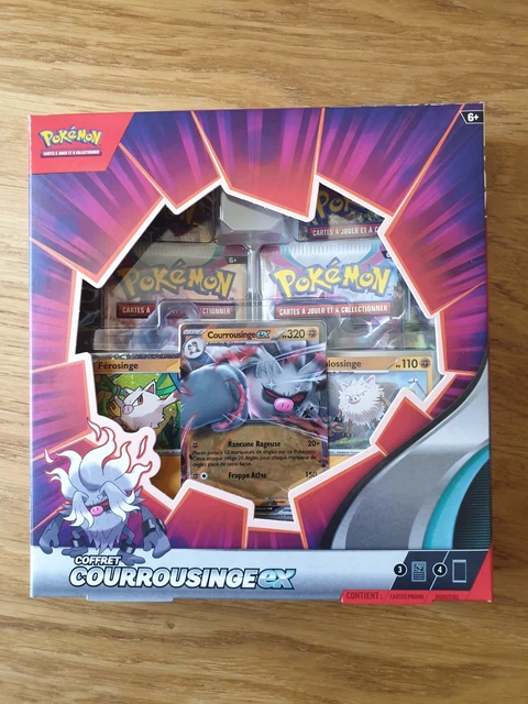Pokémon Coffret Courrousinge-ex – 4 Boosters + 3 Cartes Promo – Dès 6 Ans