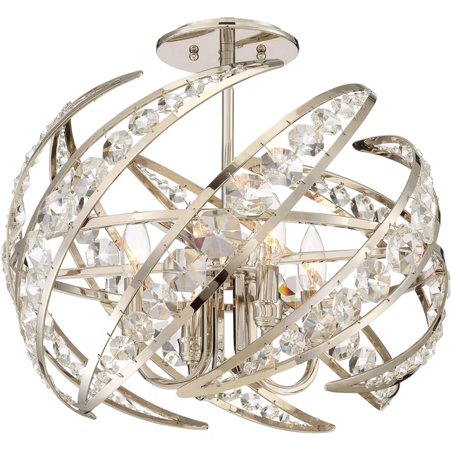 James Allan QZCF68670 Glenna 4 Light 18"W Semi-Flush Ceiling - Nickel