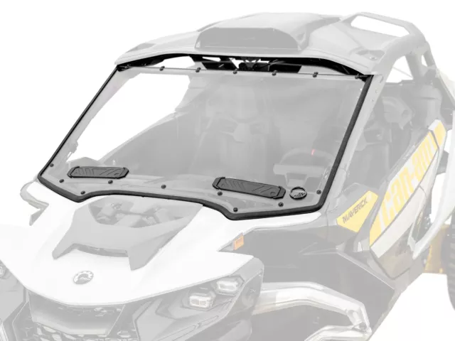 SuperATV Scratch-Resistant Vented Full Windshield for Can-Am Maverick R|2024+