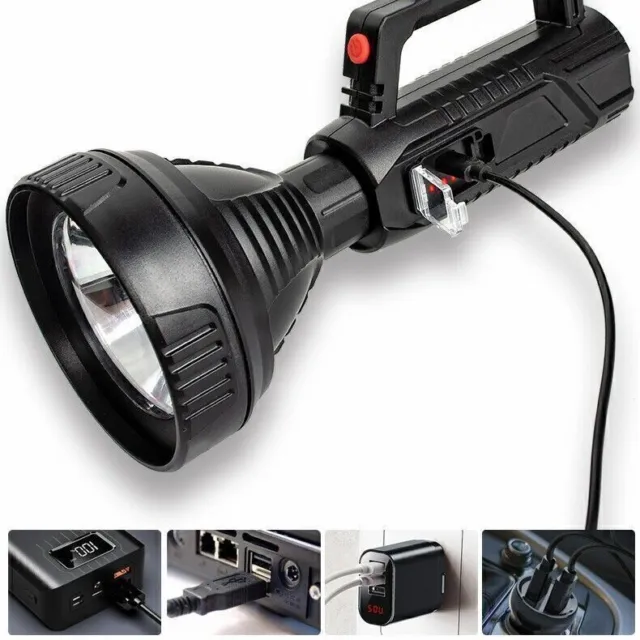 Outdoor Camping Portable Strong Long-Range Lighting LED Rechargeable Flashlight