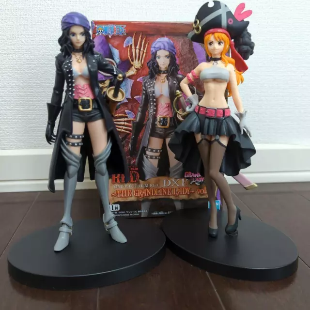 ONE PIECE Figure lot of 2 Banpresto Nami Robin BANDAI RED prize anime Goods