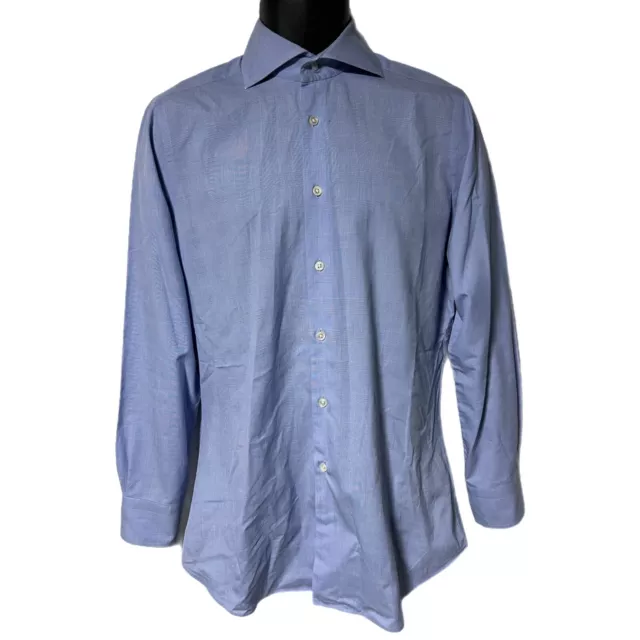 Ascot Chang for The Armoury Blue Thomas Mason Spread Collar Button Down Shirt M