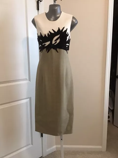 Jason Wu Off White/Beige  2014 Resort Sleeveless Cocktail Dress Sz 10