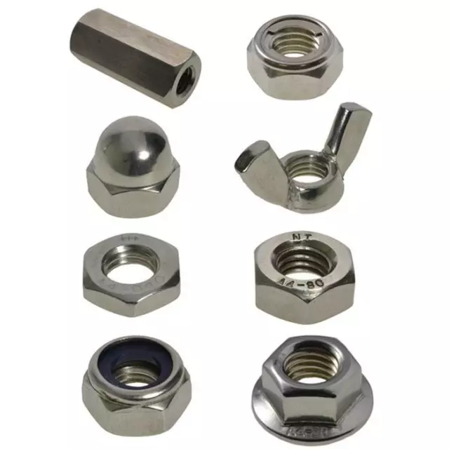 M5 (5mm) x 0.80 pitch NUTS Metric Coarse Stainless A4-70 G316