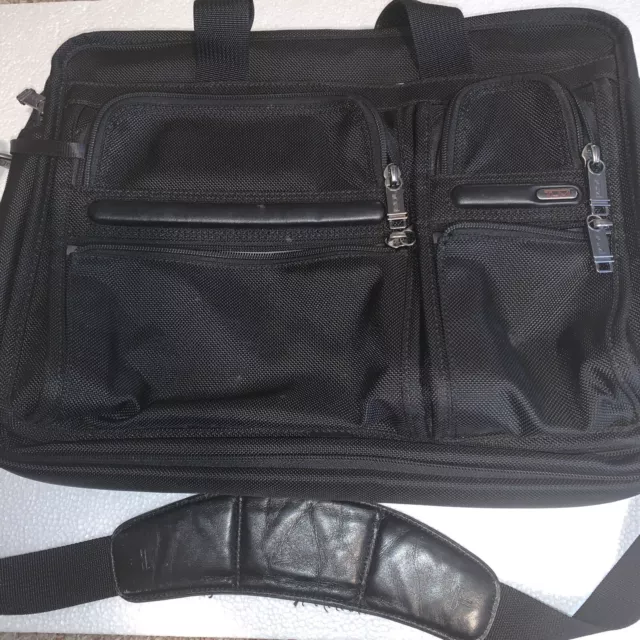 Tumi Alpha Expandable Organizer Laptop Briefcase Ballistic Nylon 26141D4