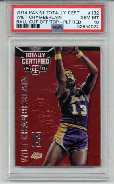 2014 Panini Totally Certified Platinum Red #132 Wilt Chamberlain Le Psa 10 Pop 2