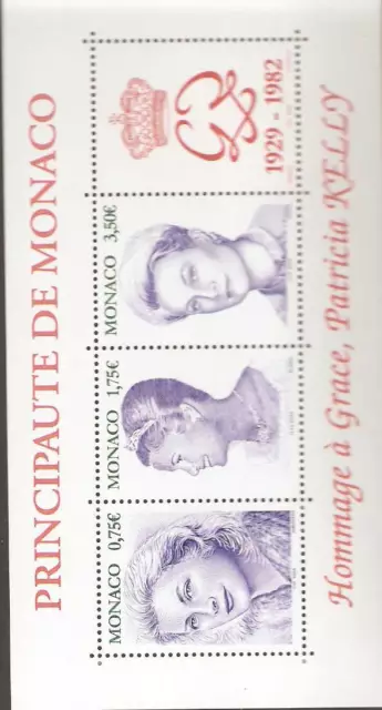 MONACO 2004 : bloc feuillet timbres neufs - Grace Kelly