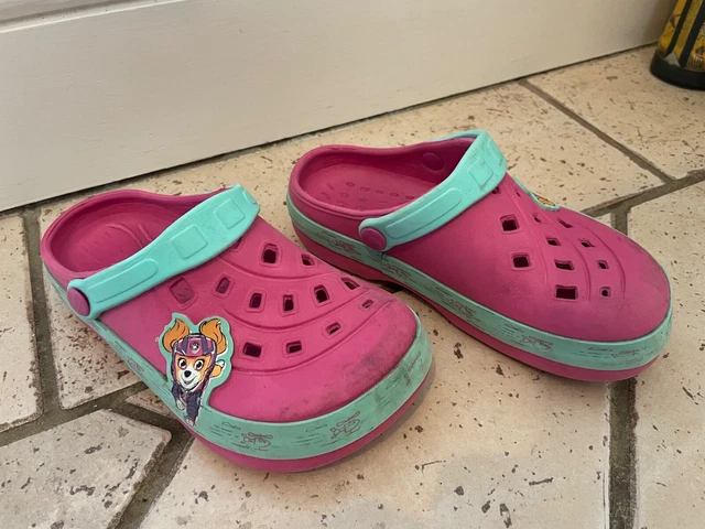 CHAUSSURES DE STYLE fille Paw Patrol Skye Crocs taille UK10/11 rose EUR
