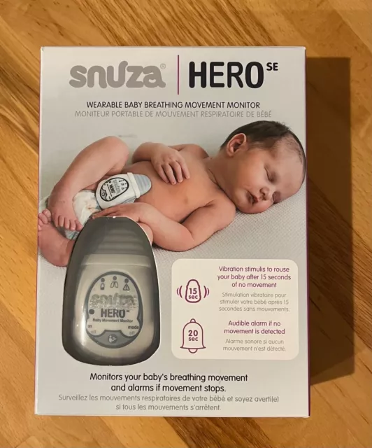 Monitor de movimiento de respiración portátil para bebé Snuza Hero SE - NUEVO SELLADO