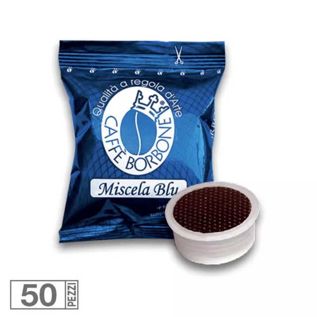 50 Capsules Dosettes'borbone Mélange Bleu Compatible Lavazza Espresso Point