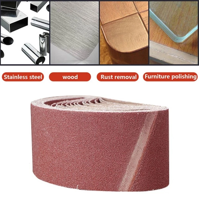 Nastri Abrasivi Cintura Macinazione Lucidante Rosso Levigatrice 40-1000 #