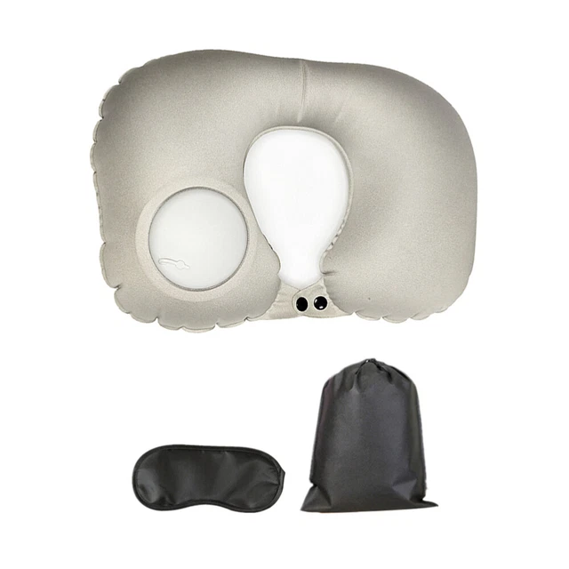 3 pz Cuscino da Viaggio Gonfiabile Collo Cuscino Portatile a Forma U Cuscino Collo Compatto