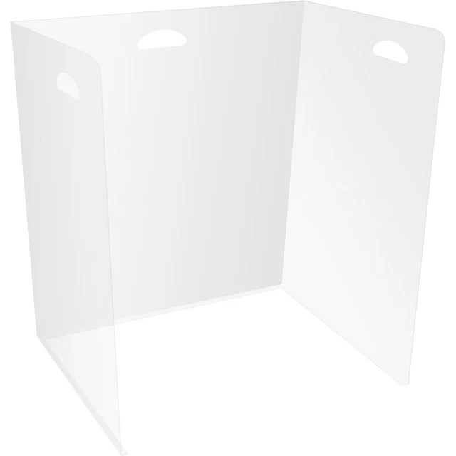 Deflecto Lightweight Classroom School Desk Barrier - 10 / Carton - Clear
