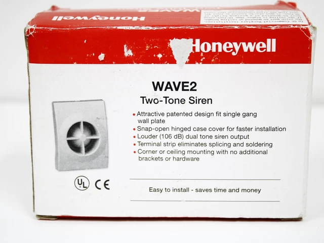 WAVE2 Interior 2 Tonos Alarma Cableada Sirena FUERTE Honeywell