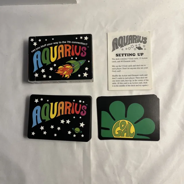 RARE Vtg 90s Aquarius Card Game by Looney Labs First Edition 1998