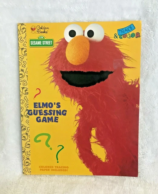 NEW VTG 1997 Golden Book Sesame Street Elmo's Guessing Game Trace
