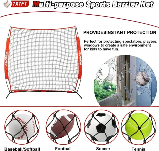 AOLIGEIJS Sports Barrier Net,Sports Net,Barricade Backstop Net,Perfect for Baseb