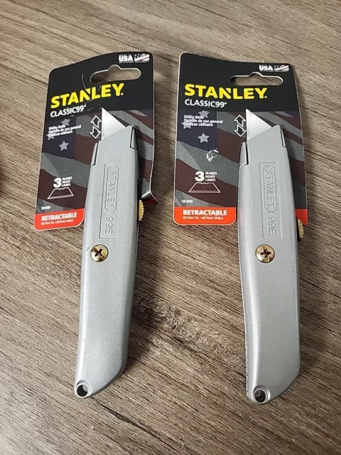 2 Pack STANLEY 10-099 HEAVY DUTY 6 in. CLASSIC RETRACTABLE UTILITY KNIFE