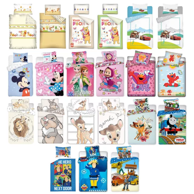 Baby Kinder Bettwäsche DISNEY 100x135 2-tlg Winnie, Minni, Mickey, Cars, Frozen