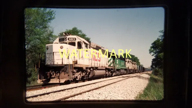 Cv05 Train Engine Locomotive 35Mm Slide Railroad Kcs683, Shreveport,La 1983