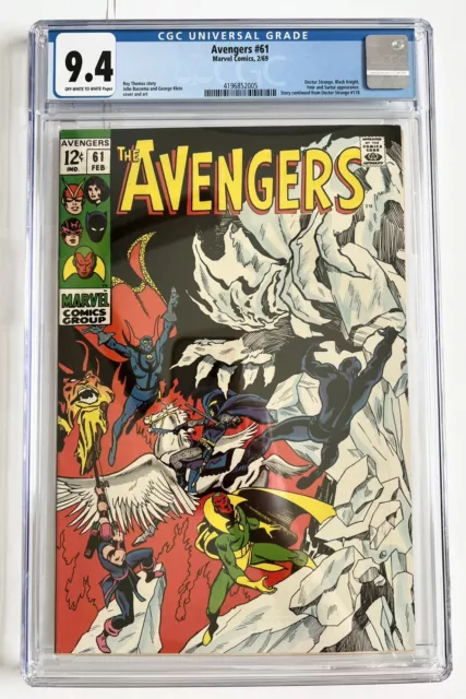 Avengers #61 CGC 9.4 John Buscema Cover Marvel Comics 1969 Black Panther