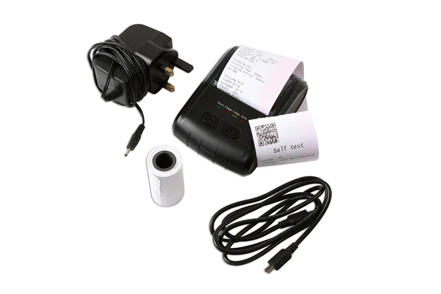Laser 6804 Stampante a rulli termici per tester batteria con mani e cavo USB TS4