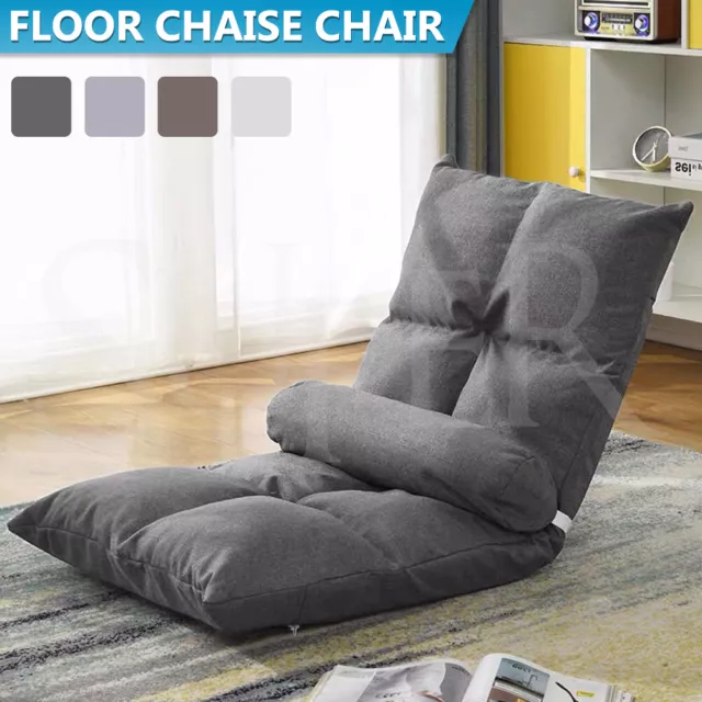 Lounge Sofa Bed Floor Recliner Folding Chaise Chair Adjustable Washable Foldable