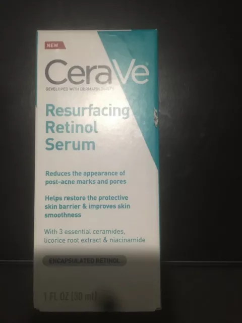 CeraVe Resurfacing Retinol Serum 1 OZ - for Post-Acne Marks and Skin Texture