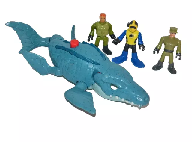 Fisher Price Imaginext Jurassic World Park Figure Diver Soldiers Mosasaurus dino