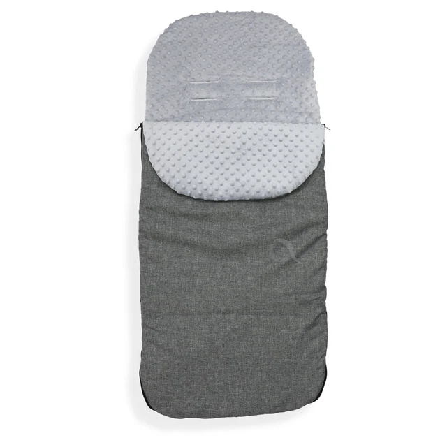 Universal Baby Stroller cosytoes Footmuff  110 cm – Grey MELANGE /grey minky XXL