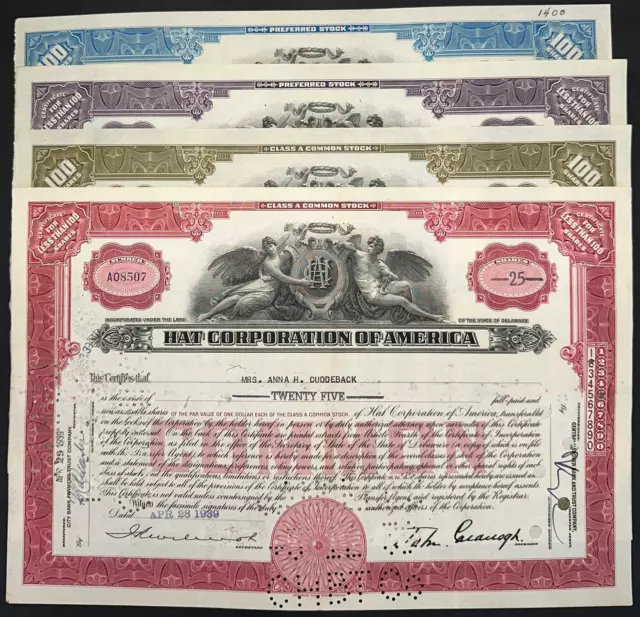 USA 4 different Shares Hat Corporation of America