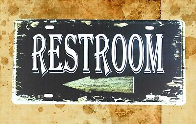 Restroom tin sign car plate lodge cafe metal advertising wall art