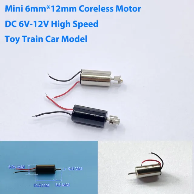0612 6mm*12mm DC 6V-12V High Speed Micro Mini Coreless Motor Toy Train Car Model