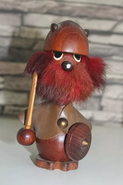 Teak Holz H 15 cm 60er Wikinger Viking Mid century  Danish Design Figur Bojesen