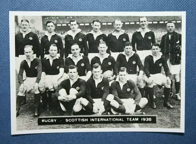 SCOTLAND  International Rugby Union Team   Vintage 1930's Photo Card  XC02