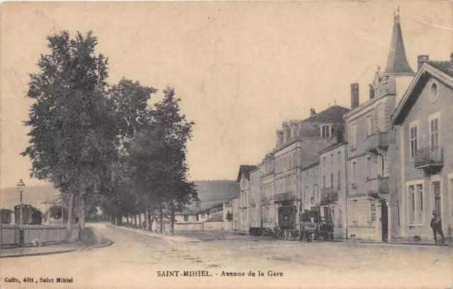 Cpa 55 Saint Mihiel Avenue De La Gare