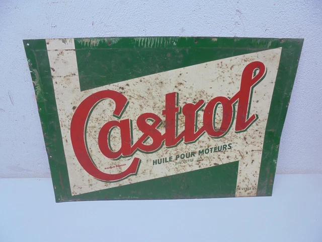 Original Blechschild  Castrol   Ungereinigter Fundzustand