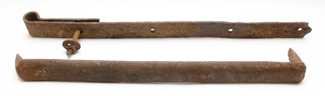 Antique Vintage 2 Parts of Barn Door Strap Hinges Heavy 23 inch