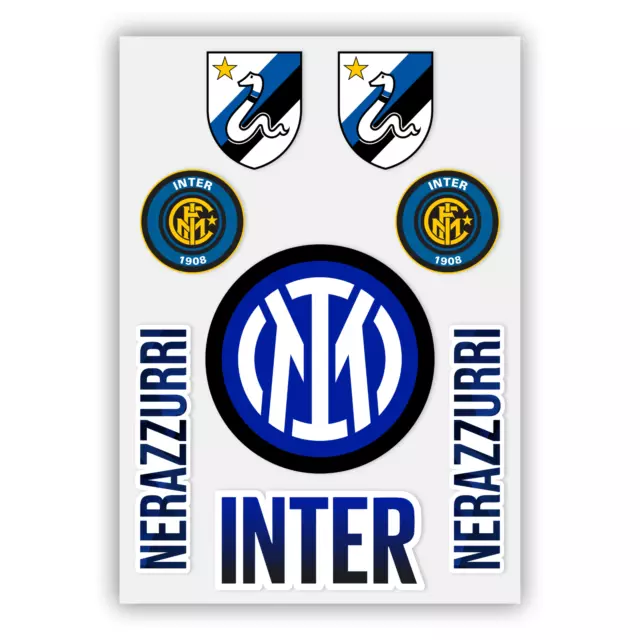 ADESIVI SQUADRE CALCIO INTER Stickers Football Club Sport Team Soccer Serie  A EUR 15,80 - PicClick IT
