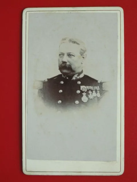 CDV Foto Porträt Offizier Frankreich mit Orden von 1893 ( F 17941